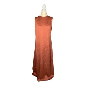 Veiled Collection New York Luxe Designer Maxi Dress Mauve Crepe US Small